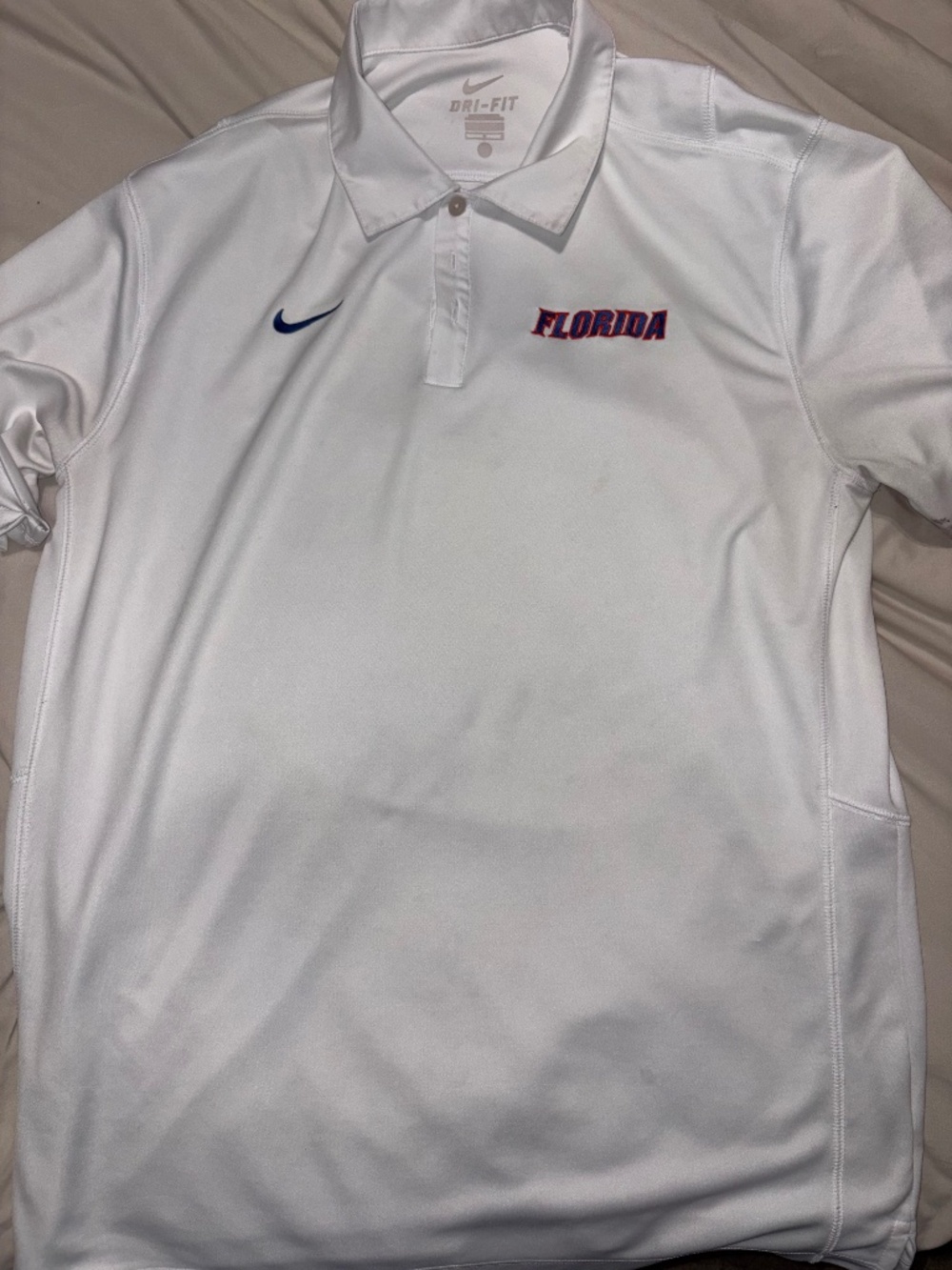 Men’s Florida Gators Nike Large White Short Sleeve Polo Shirt